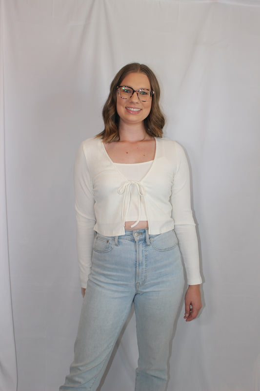 'Ellie' Ribbed Cardigan Set