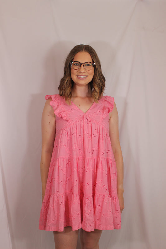 'Lilly' Eyelet Babydoll Dress