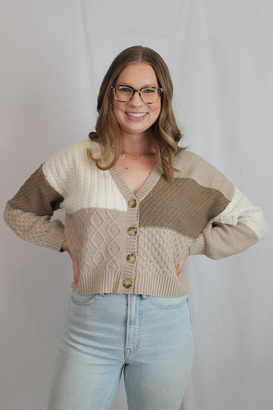 'Rory' Colorblock Cardigan