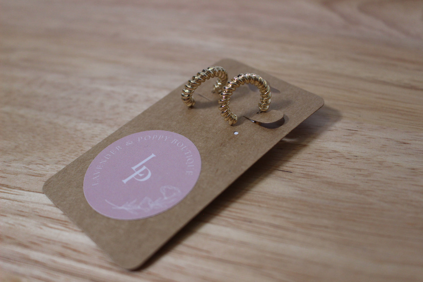 'Violet' Braided Mini Hoops