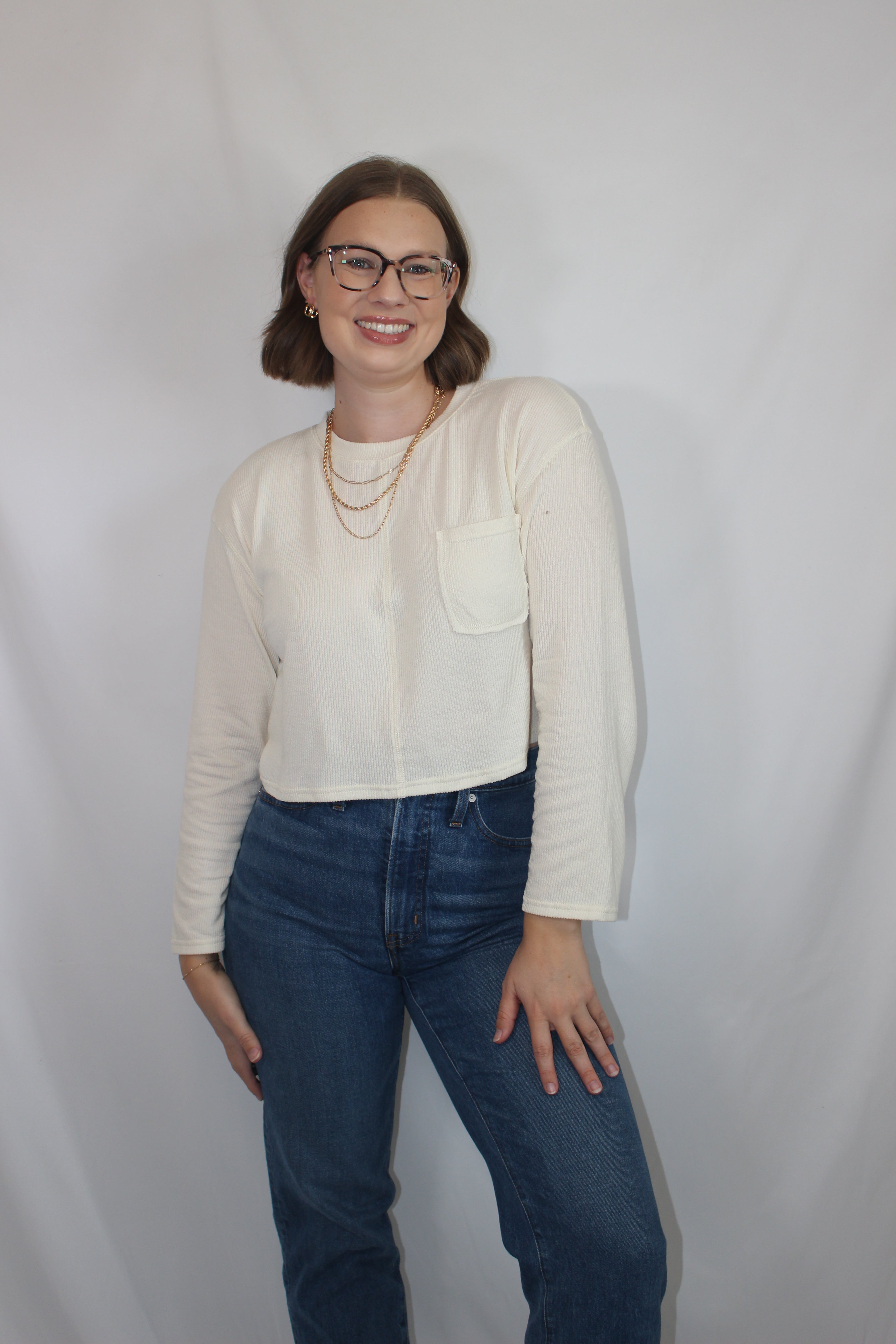Julie' Long Sleeve Ribbed Knit Top – Lavender and Poppy