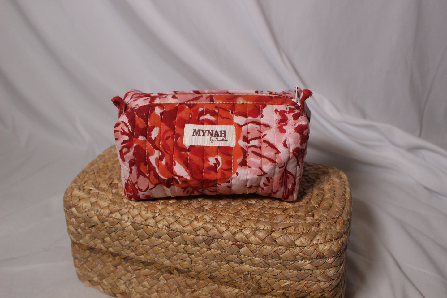 Red Floral Cosmetic Bags