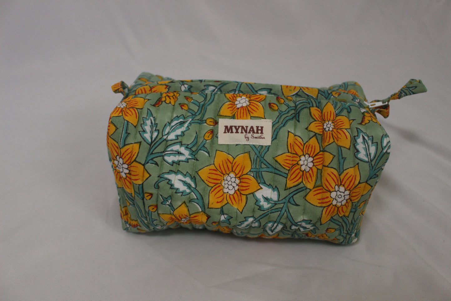 Green & Yellow Floral Cosmetic Bags