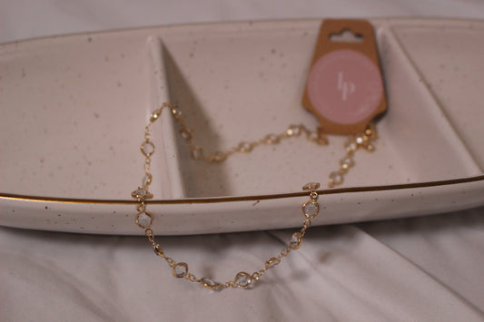 'Eloise' Rhinestone Disk Necklace