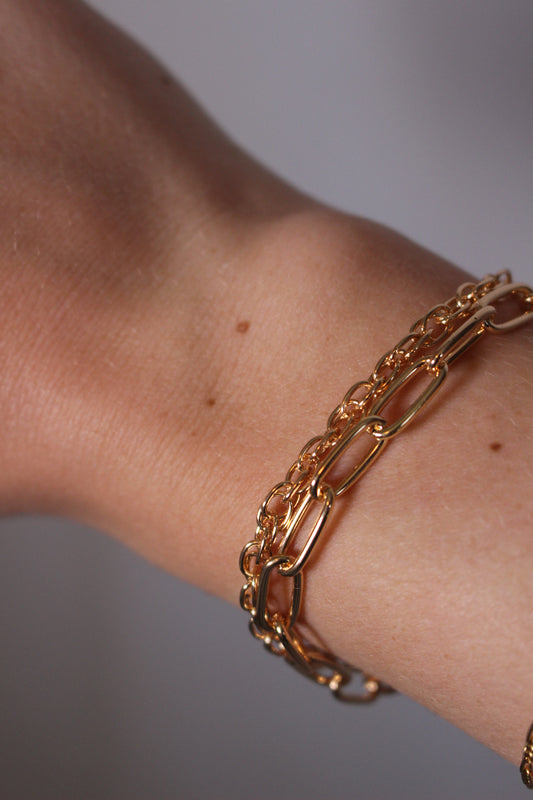 'Rose' Double Chain Bracelet