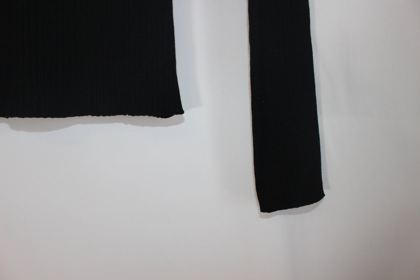 'Sadie' Collared Knit Top in Black