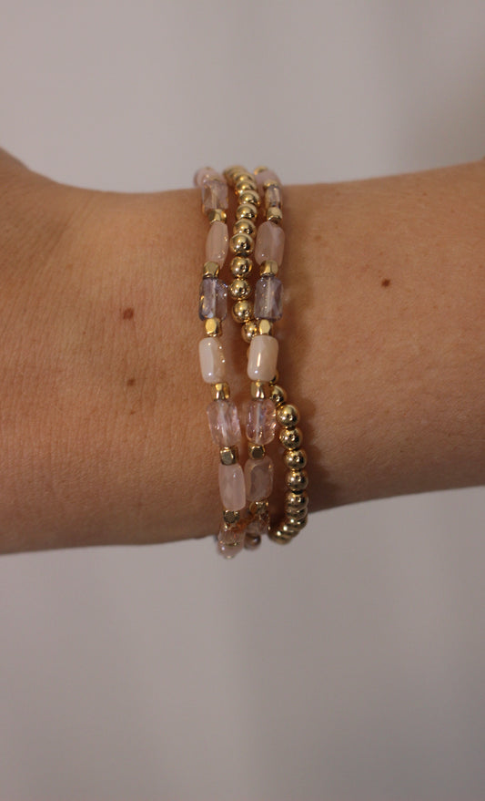 'Daisy' Beaded Bracelet Stack