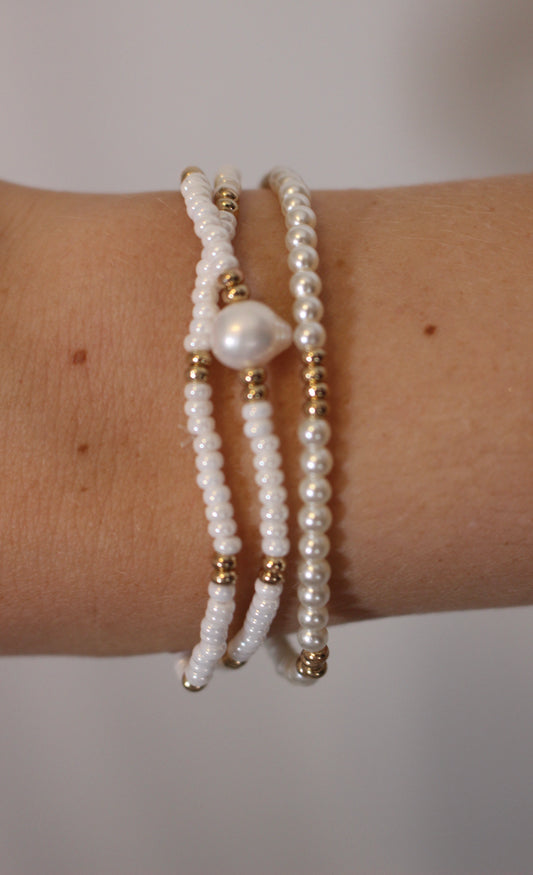 'Anna' Beaded Bracelet Stack