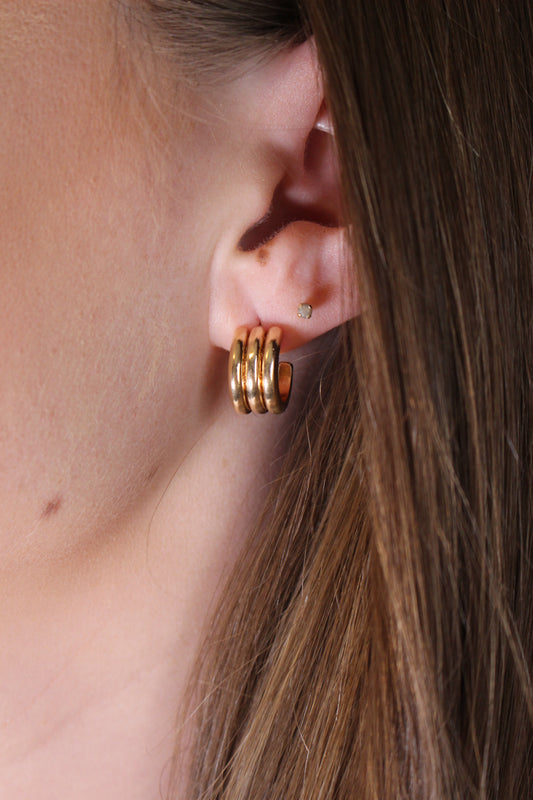 'Kelsea' Triple Layer Hoops