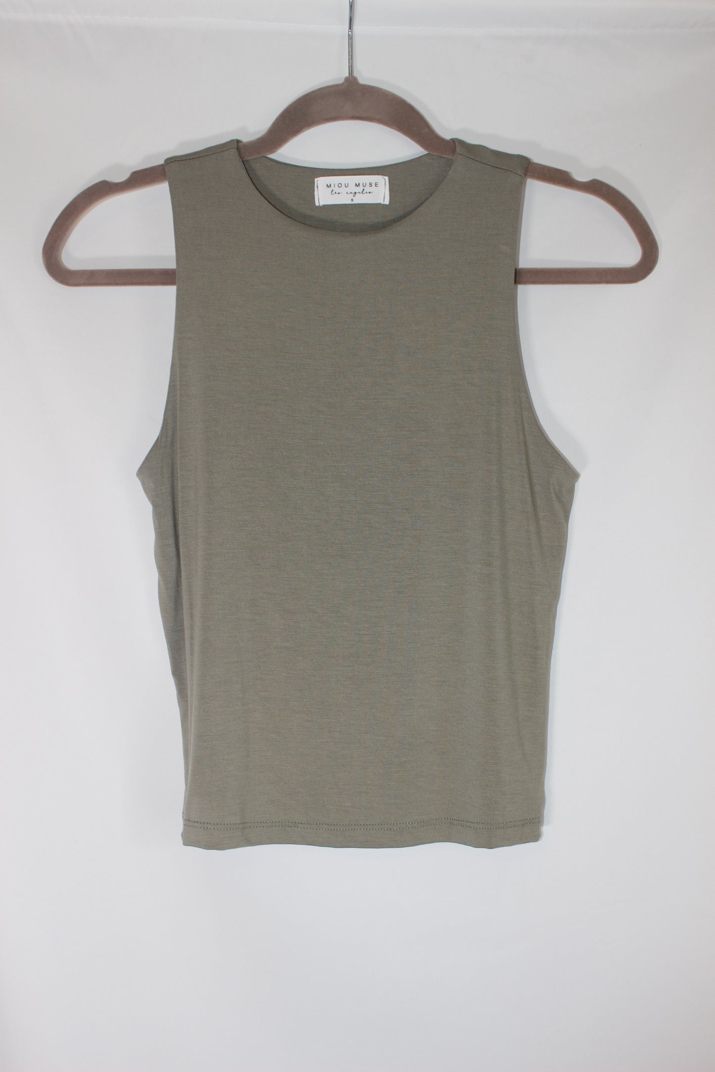 'Lena' Double Lined Tank in Olive