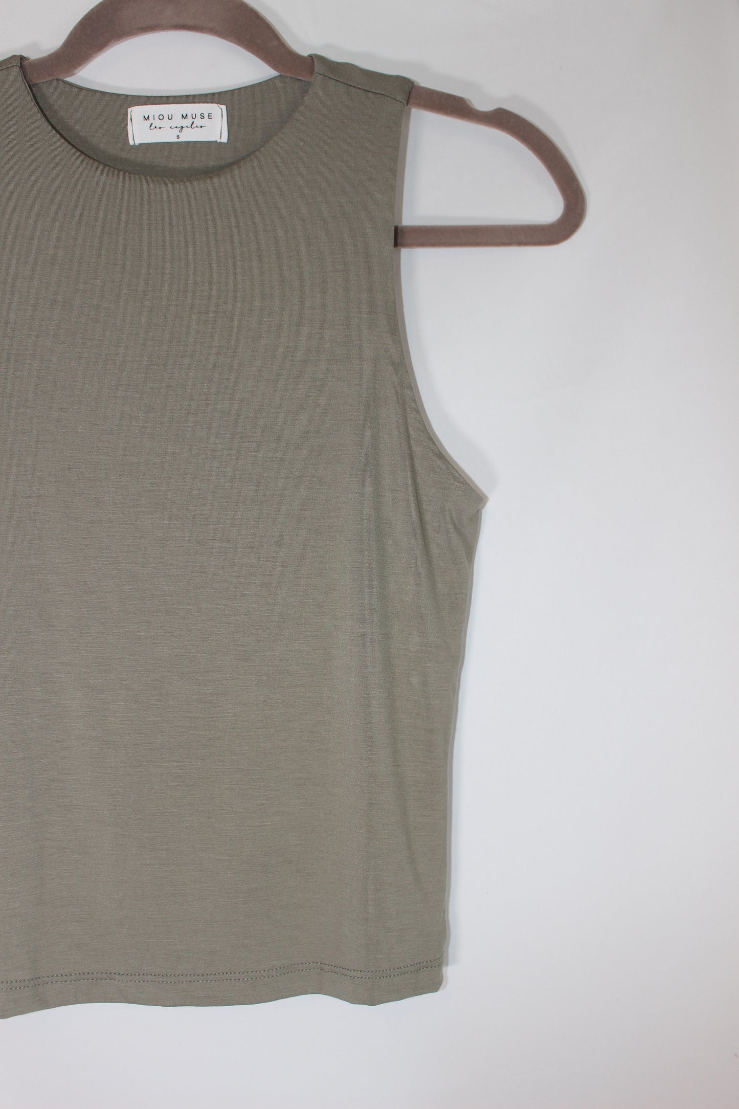 'Lena' Double Lined Tank in Olive