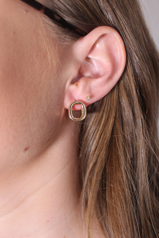 'Iris' Open Huggie Earring