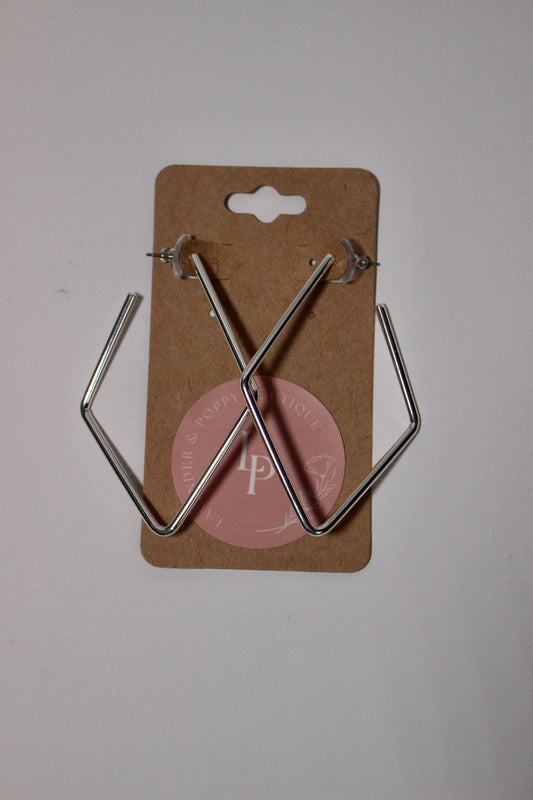 'Avery' Diamond Shaped Hoops