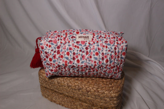 Pink Floral Cosmetic Bags