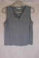 'Quinn' Ribbed Button Up Tank in Blue