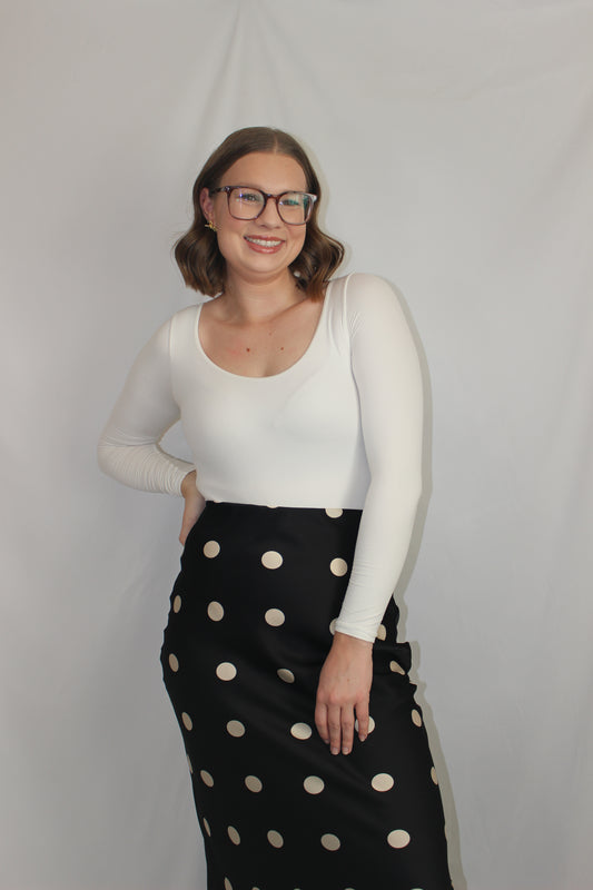 'Shannon' Satin Midi Skirt