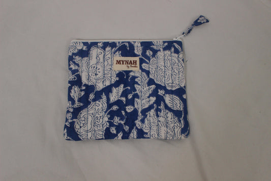 Blue & White Quilted Coin Purse