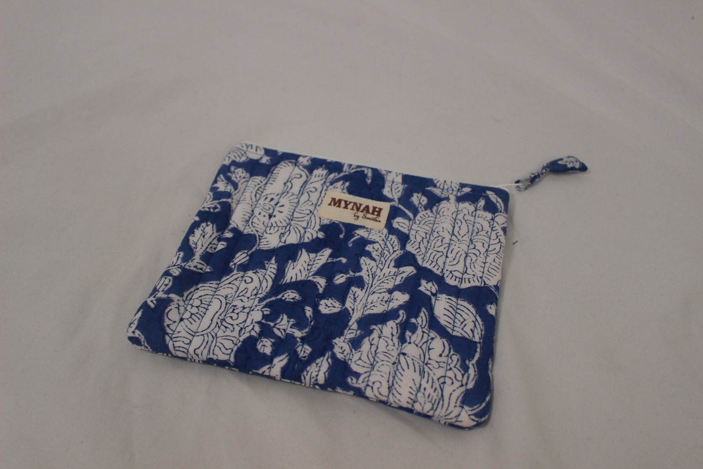 Blue & White Quilted Coin Purse