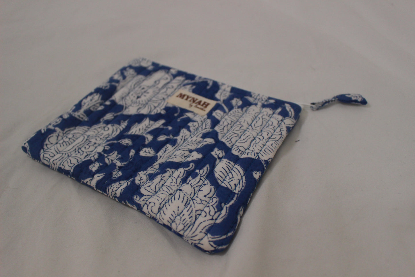 Blue & White Quilted Coin Purse