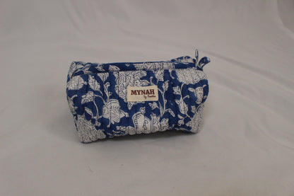 Blue & White Floral Cosmetic Bags