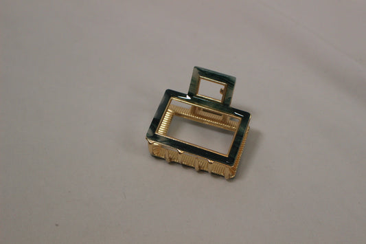 Green Mini Square Claw Clip
