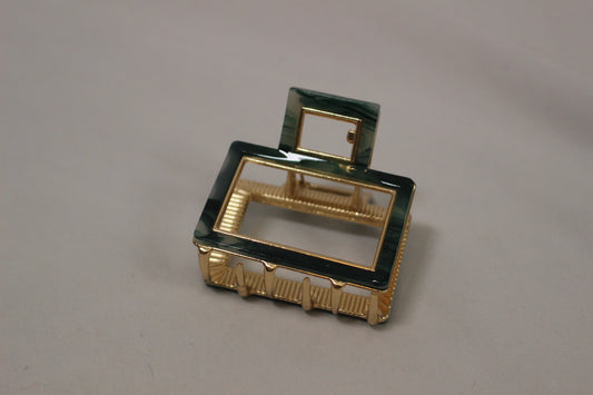 Green Mini Square Claw Clip