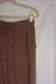 'Carmel' Linen Wide Leg Pant in Brown
