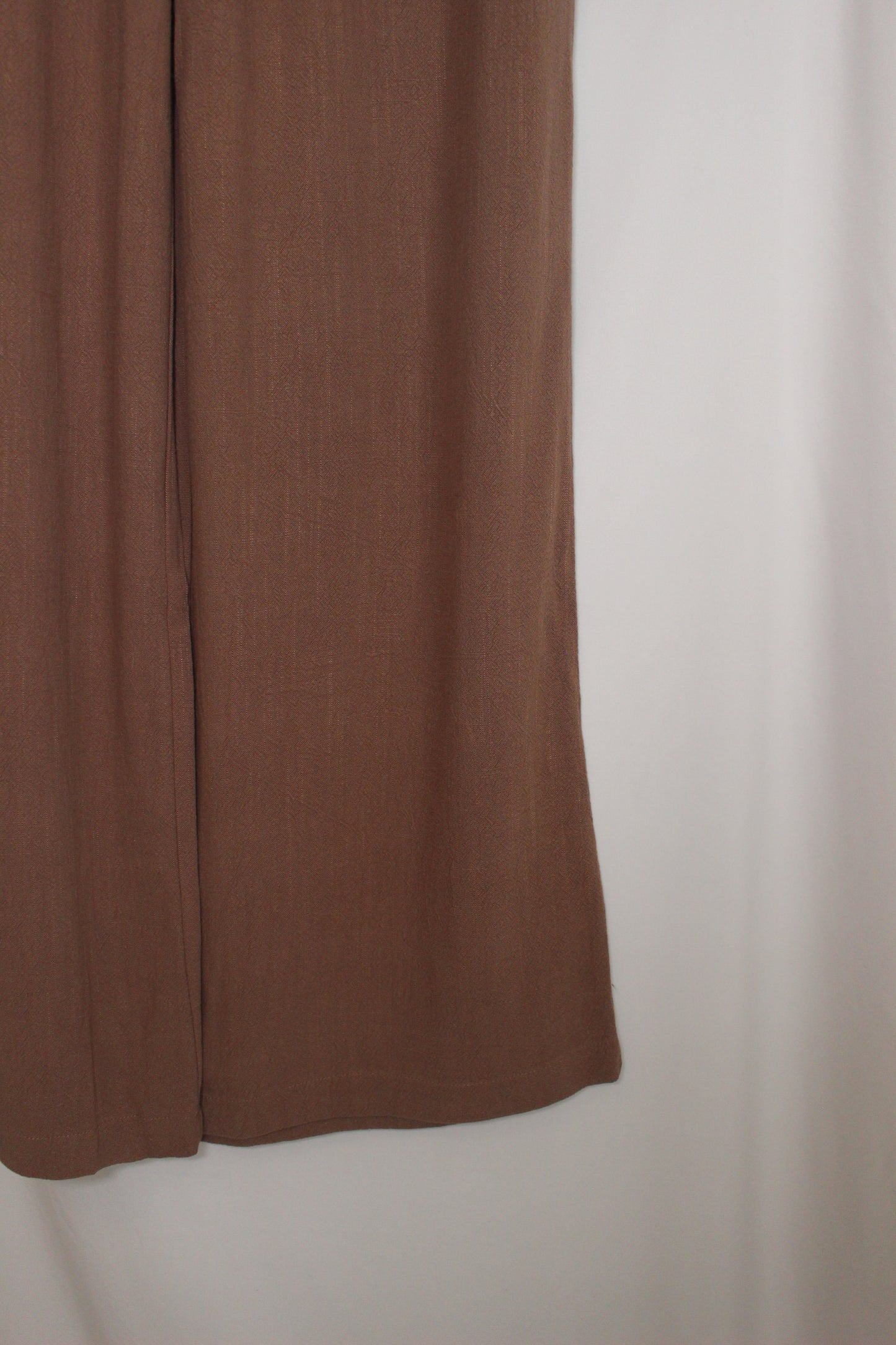'Carmel' Linen Wide Leg Pant in Brown