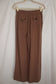 'Carmel' Linen Wide Leg Pant in Brown