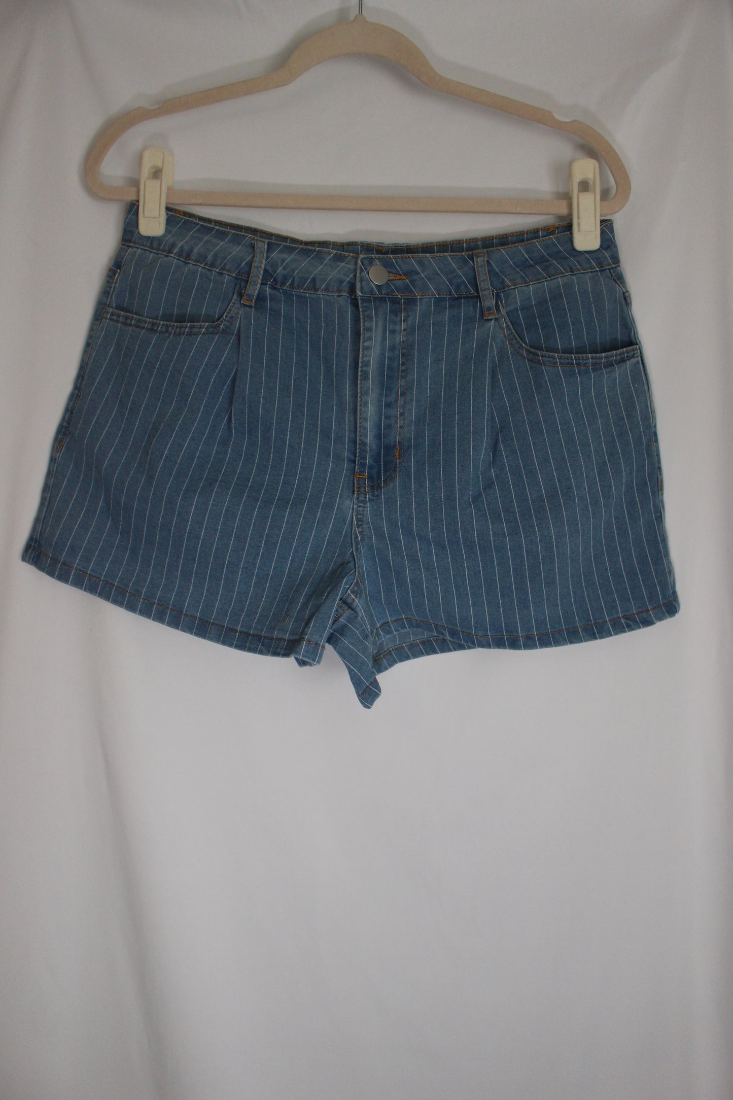 'Scottie' Stripe Denim Shorts