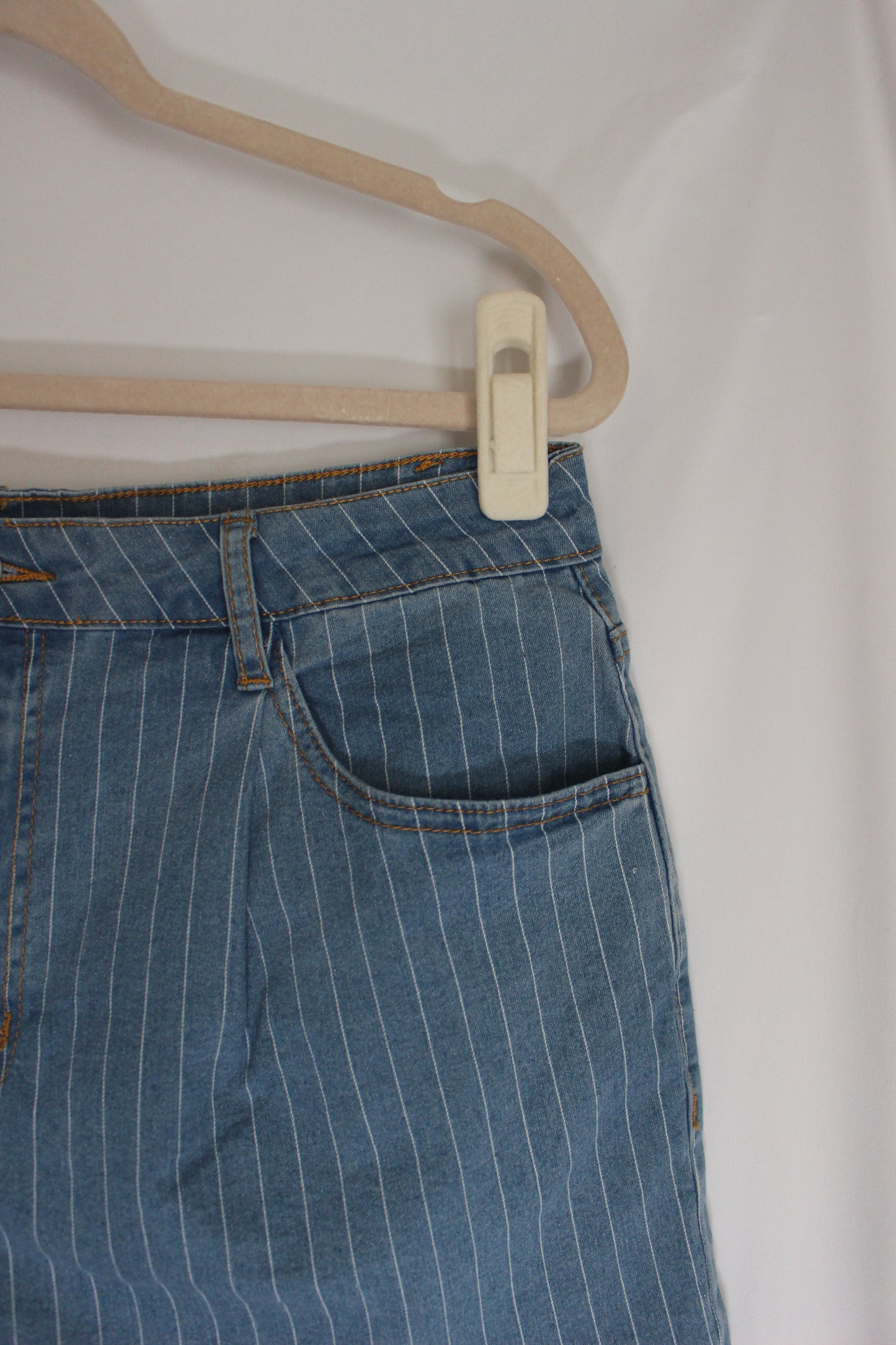 'Scottie' Stripe Denim Shorts