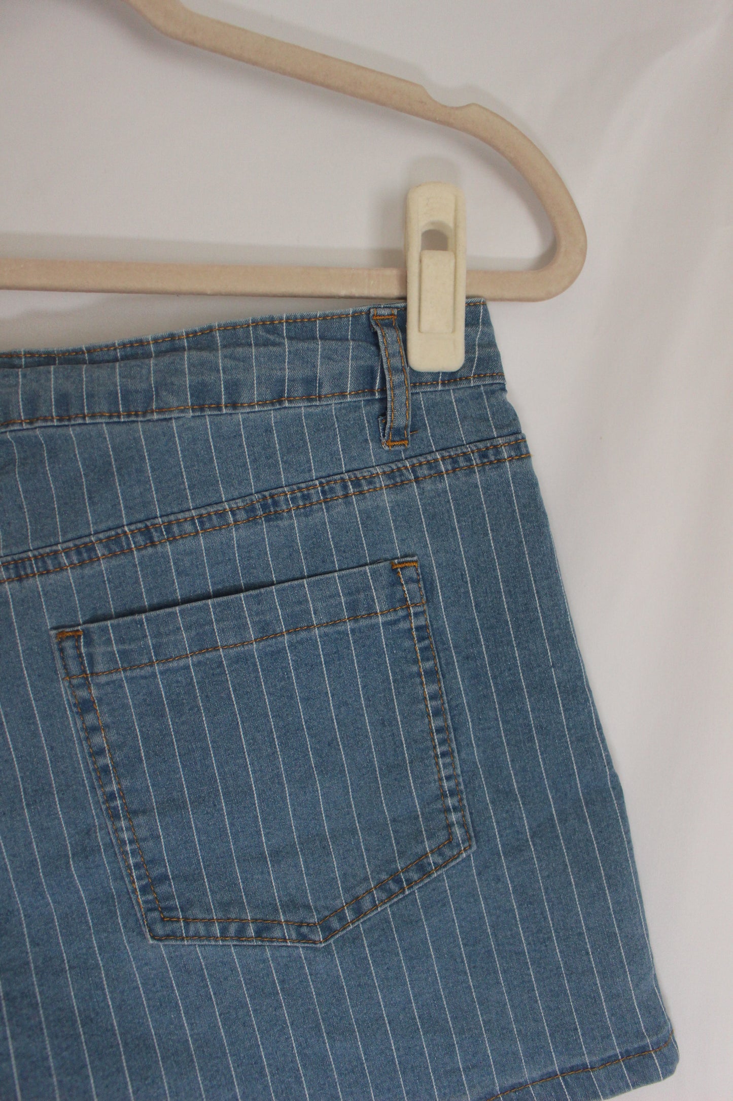 'Scottie' Stripe Denim Shorts