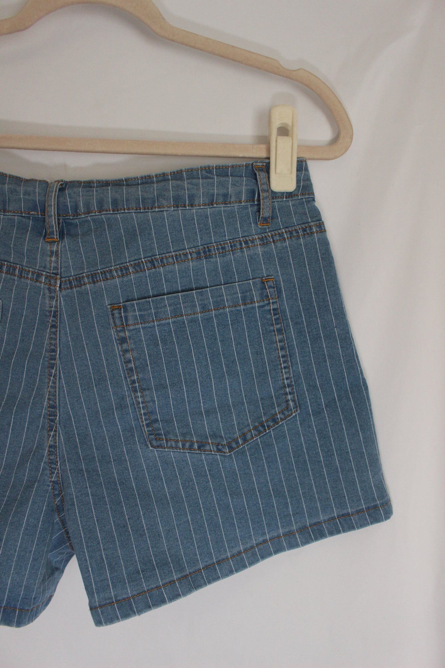 'Scottie' Stripe Denim Shorts