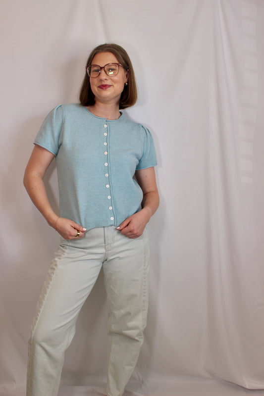 'Charlotte' Short Sleeve Cardigan Top