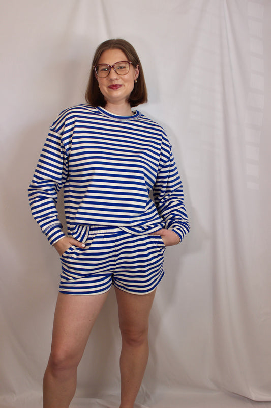 'Charlie' Stripe Lounge Shorts