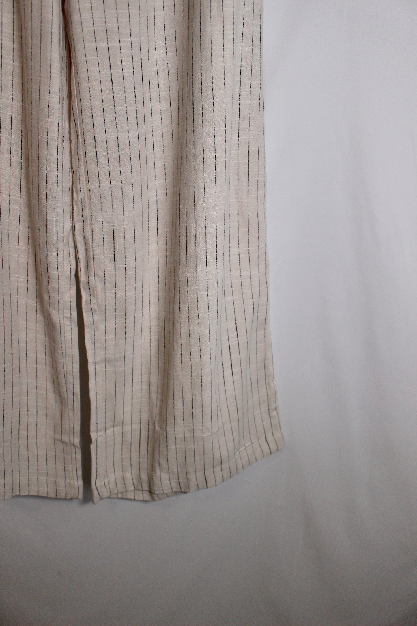 'Carmel' Linen Wide Leg Pant in Stripe