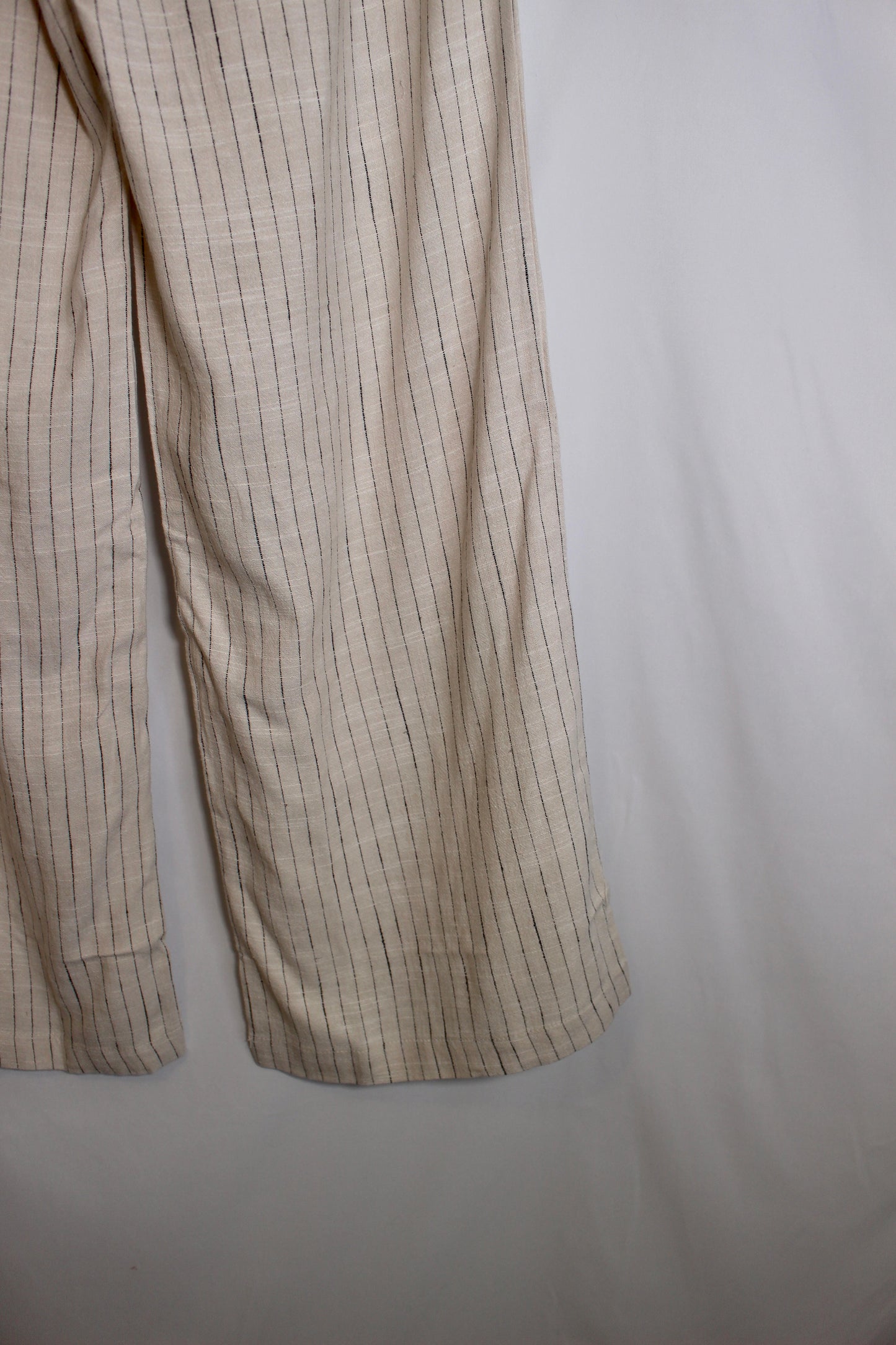 'Carmel' Linen Wide Leg Pant in Stripe
